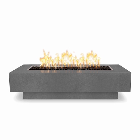 The Outdoor Plus 108 Rectangular Coronado Fire Pit - Powder Coated Metal - Silver Vein - Match Lit - Liquid Propane OPT-CORPC108-SLV-LP